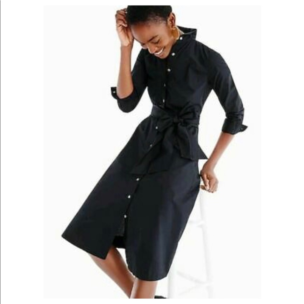 NWT JCREW Poplin Button Down Dress